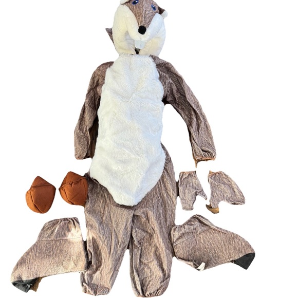 Spirit Kids Woodland Forest Animal Squirrel Halloween Dress Up Costume 4-10 - Picture 6 of 7